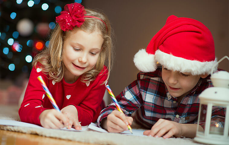 Children Writing Letters